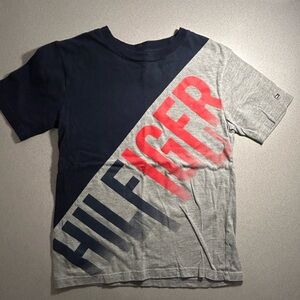 Tommy Hilfiger Kids Navy and Grey T-Shirt